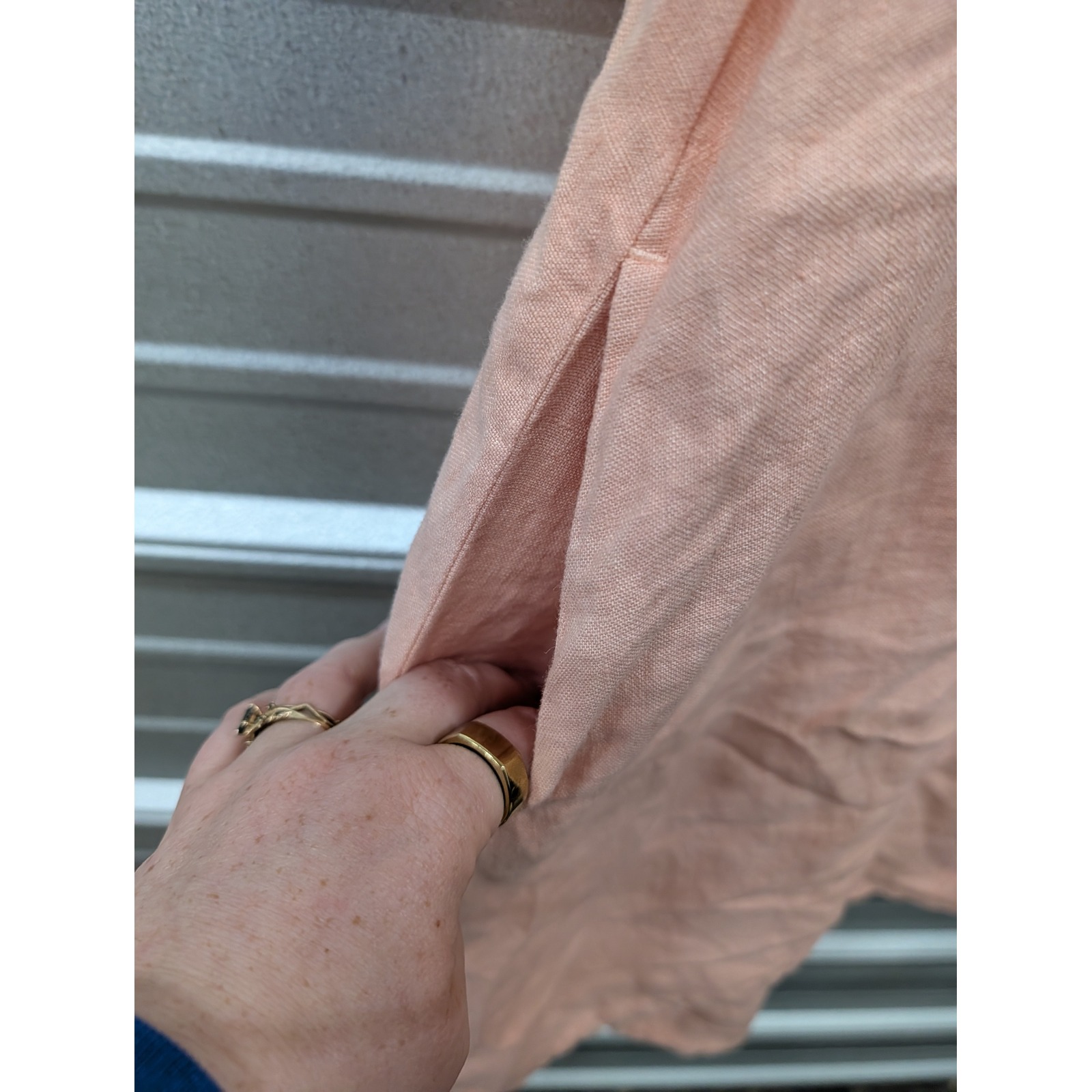 Magiclinen Nwt Toscana High-Low Linen Dress Woodrose Pink Sleeveless Shift- S — image 8 of 8